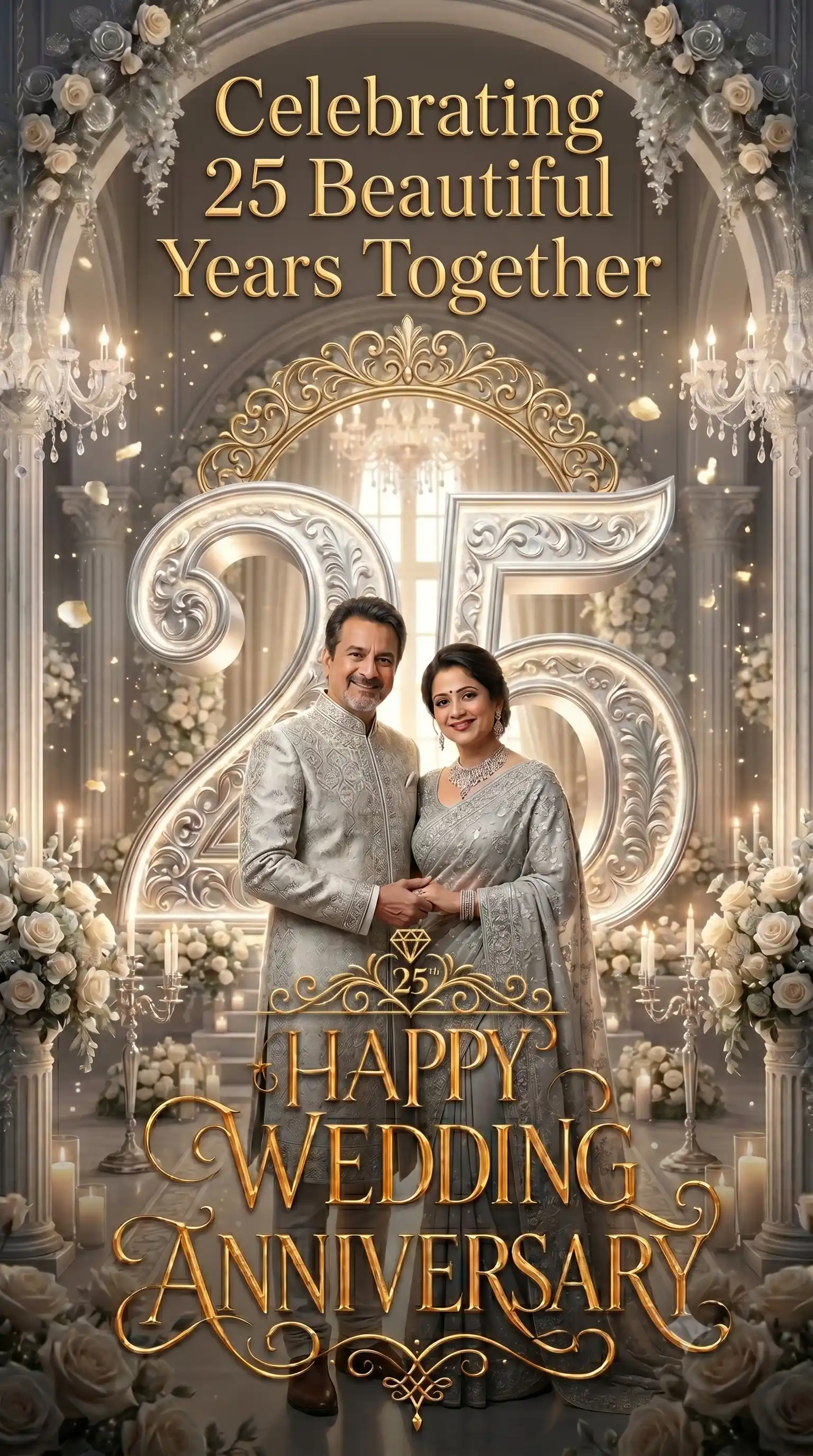 vertical Anniversary Card AV 02
